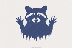 Distressed Raccoon PNG, Woodland Animal PNG, Wildlife Product Image 1