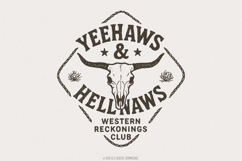 Yeehaws &amp; Hell Naws PNG, Western Reckonings Club, Cowboy Product Image 1