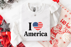 I Heart America SVG - Patriotic USA Heart Flag Cut File Product Image 3