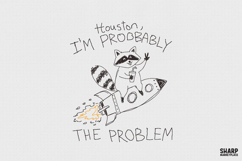 Houston, I'm Probbably The Problem Raccoon Rocket PNG, Product Image 1