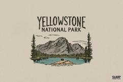 Yellowstone National Park, Summer PNG, Trendy PNG, Shirt Product Image 1