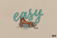 Easy Tiger Poolside Big Cat Art, Summer Tiger Tigers PNG Product Image 1