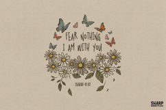 Fear Nothing I Am With You Christian PNG With Butterfly PNG Product Image 1