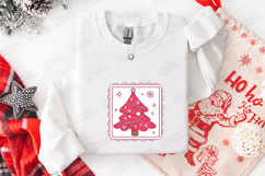 Pink Christmas Tree Icon SVG | Cute Pastel Holiday Art Product Image 3