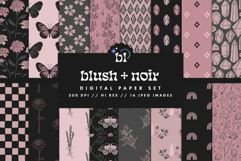 16 Blush &amp; Noir Seamless Patterns Product Image 1