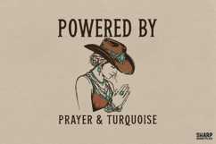 Powered By Prayer &amp; Turquoise, Christian Png Western Png Product Image 1