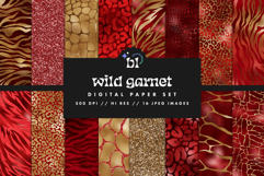 16 Red &amp; Gold Luxury Safari Seamless Patterns Product Image 1