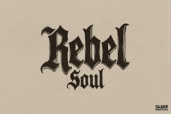 Rebel Soul Western PNG, Gothic Letter Shirt Design, Cowboy Product Image 1