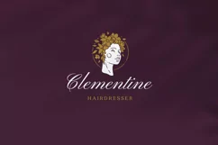 Floral hairdress woman minimal logo Product Image 1