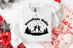 Snowflake Waltz Winter SVG, Ice Skating Scene PNG Art Product Image 1