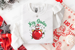 Cute Hey Girlies Santa Christmas T Shirt Design Print Product Image 2