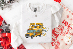 Full Speed School SVG - Funny School Bus Teacher Cut File Product Image 3