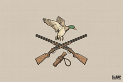 Mallard Hunting PNG, Western PNG, Shirt PNG Vintage Crossed Product Image 1