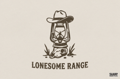 Lonesome Range PNG, Western Lantern Shirt Design, Cowboy Product Image 1