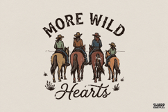 More Wild Hearts PNG, Cowgirl Western Shirt Design, Product Image 1