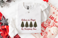 Believe in Magic Its Christmas Time SVG | Holiday Tree Art Product Image 3