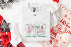 Peace Love Christmas Grid SVG | Cozy Icons Sublimation Product Image 3