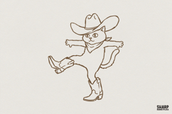 Cowboy Cat PNG Design, Funny Western Cat Graphic, Cute Product Image 1
