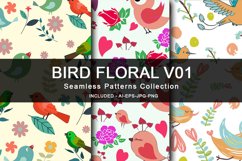 Bird Floral V01 Seamless Patterns Collection Product Image 1
