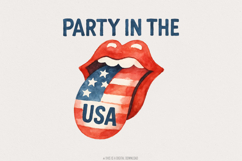 Retro America Sublimation Design, Independence Day Png, 4th Product Image 1