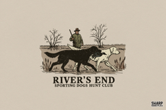 River's End Sporting Dogs Hunt Club, Western PNG, Shirt Product Image 1