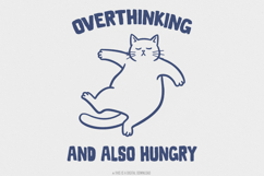 Overthinker PNG, Funny Quote Sarcastic png, Humorous Product Image 1