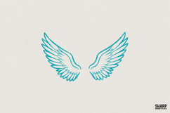 Angel Wings PNG Design, Feather Clipart Graphic for Product Image 1