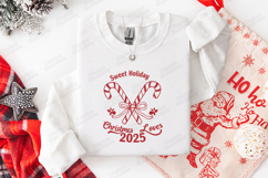 Sweet Holiday Christmas Loves 2025 SVG - Candy Cane Design Product Image 2