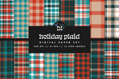16 Holiday Plaid Seamless Patterns Product Image 1