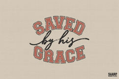 Saved By His Grace Christian PNG, Jesus PNG, Bible Verse Product Image 1