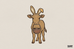 Easter Cow PNG Design, Bunny Ears Cow Digital Download, Product Image 1