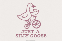 Just a Silly Goose PNG, Funny Goose Drinking Tea on Product Image 1