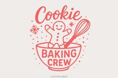 Cookie Baking Crew PNG, Christmas Baking, Gingerbread PNG, Product Image 1