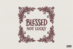 Blessed Not Lucky PNG Shirt, Inspirational Quote PNG, Product Image 1