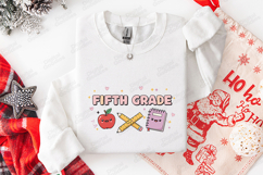 Fifth Grade SVG - Kawaii School Supplies Teacher Cut File Product Image 3