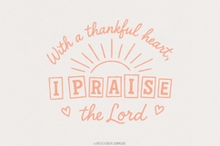 With a Thankful Heart I Praise the Lord Christian PNG, Product Image 1