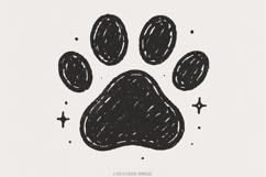 Paw Print PNG, Pet Lover Digital Download, Animal Paw Product Image 1