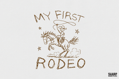 My First Rodeo, Western PNG For Cowgirl Shirts, Trendy PNG Product Image 1