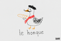Le Honque Funny Goose PNG, Silly French Bird Design, Product Image 1