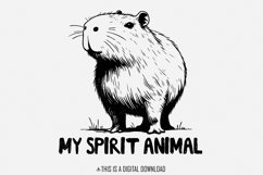 Capybara Spirit Animal PNG, Capybara Lover, Capybara Gift, Product Image 1