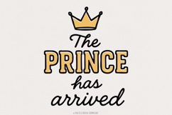 The Prince Has Arrived PNG, Royal Baby Boy Announcement Product Image 1