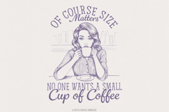 Size Matters PNG, Funny Coffee Sarcastic, Vintage Retro Product Image 1