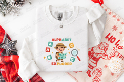 Alphabet Explorer SVG - Kawaii Boy Student ABC Cut File Product Image 3