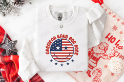 American Land For Free SVG - Patriotic Smiley USA Cut File Product Image 3