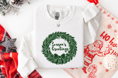 Season's Greetings Christmas Wreath SVG Holiday Decor Product Image 3
