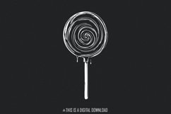 Swirling Lollipop PNG, Retro Candy Design, Artistic Product Image 1