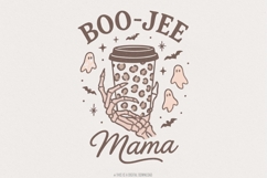 Boo-Jee Mama PNG, Spooky Mama PNG, Retro Halloween Shirt, Product Image 1
