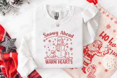 Snowy Ahead Warm Hearts Christmas T-Shirt Design Product Image 2