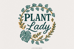 Plant Lady PNG, Botanical PNG for Plant Lover, Leaf Product Image 1