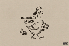 Outnumbered By Boys, Funny Goose PNG For Boy Mom Life, Product Image 1
